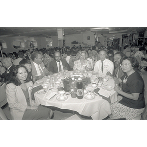 Rep. Byron Rushing, Suzanne Lee, and others during Chinese Progressive Association's 15th Anniversary Celebration