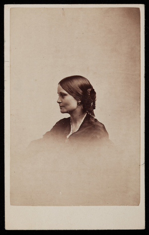 Studio portrait of Lucy L. Barker, Boston, Mass., 1861