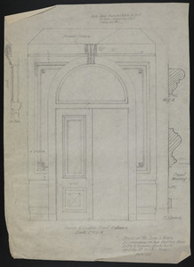 Inside Elevation Front Entrance, House of Mr. John S. Ames, 3 Commonwealth Ave., Boston, Mass., Jan. 6, 1917