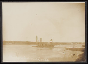 A ship dredging on the Cape Cod Canal