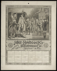 Calendar for John Hancock Mutual Life Insurance Company, Boston, Mass., 1891