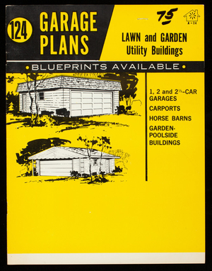 124 garage plans, lawn and garden utility buildings, National Plan Service, Inc., Chicago, Illinois
