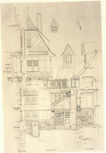 Detail working drawing of the Head House, Marine Park, South Boston, Mass., 1898