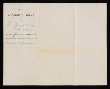 Accounts Current of Thos. Lincoln Casey - January 1883, January 31, 1883