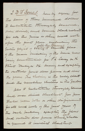D. T. Jones to Thomas Lincoln Casey, July 7, 1869