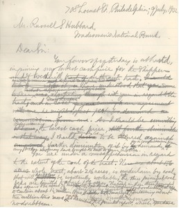 Letter from Benjamin Smith Lyman to Russell S. Hubbard