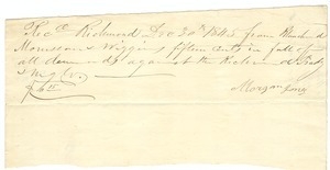Receipt from Morgan Jones to Richmond Trading and Manufacturing Company