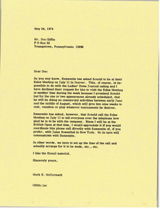 Letter from Mark H. McCormack to Doc Giffin