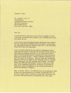 Letter from Mark H. McCormack to Joseph C. Dey