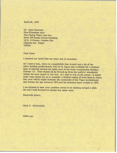 Letter from Mark H. McCormack to Russ Emerson