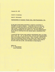 Memorandum from Mark H. McCormack to David M. Armstrong