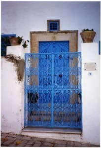 Blue door and gate, Sidi Bou Said