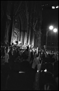 Candlelight march held in the streets outside St. Patrick's Cathedral, Vietnam Moratorium