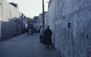 People walking along a street