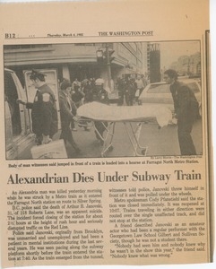 Alexandrian Dies Under Subway Train