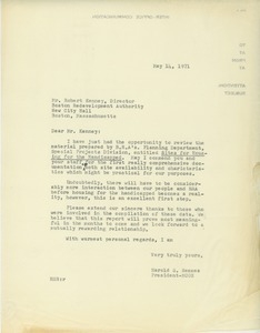 Letter from Harold S. Remmes to Robert Kenney