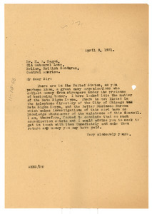 Letter from W. E. B. Du Bois to Herbert O. Eagan