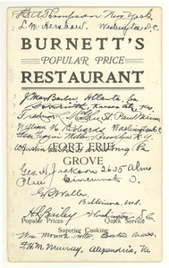 Burnnett's Popular Price Restaurant