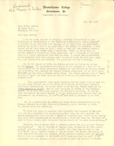 Letter from Elliott M. Rudwick to W. E. B. Du Bois