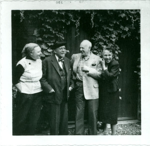 W. E. B. Du Bois and Shirley Graham Du Bois with Hazel and Paul Strand in Paris