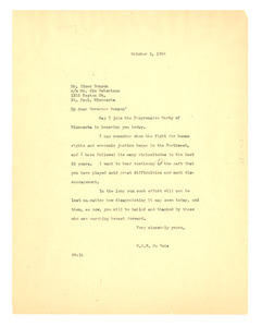 Letter from W. E. B. Du Bois to Elmer Benson