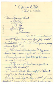 Letter from Beatrice Wright to Crisis
