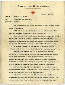 Letter from Lloyd E. Walsh to Commander of Beauvoir