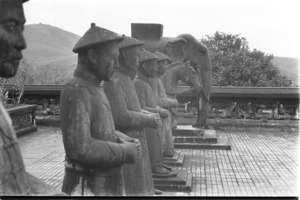 Stone statues at the tomb of Emperor Khai Dinh; Hue.
