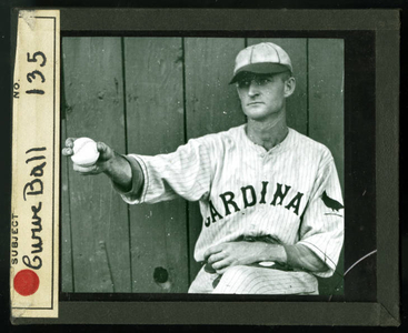 Leslie Mann Baseball Lantern Slide, No. 135