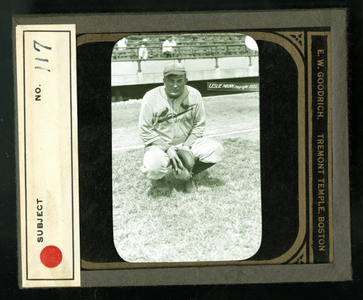 Leslie Mann Baseball Lantern Slide, No. 117