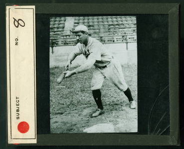 Leslie Mann Baseball Lantern Slide, No. 8