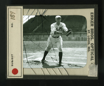 Leslie Mann Baseball Lantern Slide, No. 189