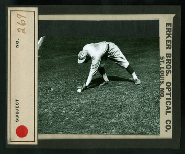 Leslie Mann Baseball Lantern Slide, No. 269
