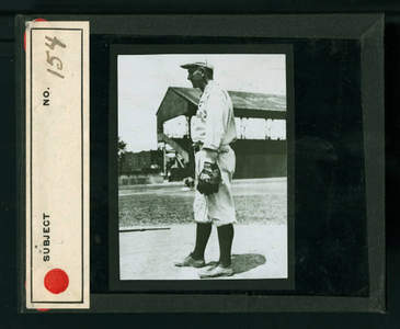 Leslie Mann Baseball Lantern Slide, No. 154