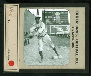 Leslie Mann Baseball Lantern Slide, No. 240