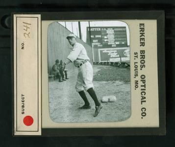 Leslie Mann Baseball Lantern Slide, No. 241