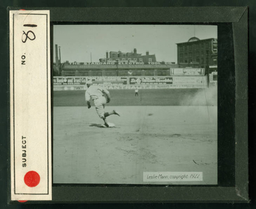 Leslie Mann Baseball Lantern Slide, No. 81