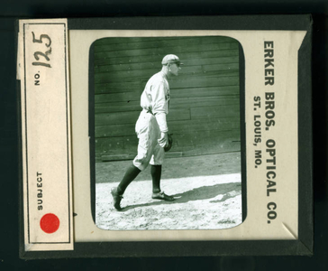 Leslie Mann Baseball Lantern Slide, No. 125