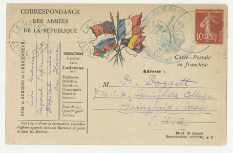 Postcard from Leon Mann to Laurence L. Doggett (Feb 20, 1915)