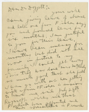 Letter from James H. McCurdy to Laurence L. Doggett (July 13, 1917)
