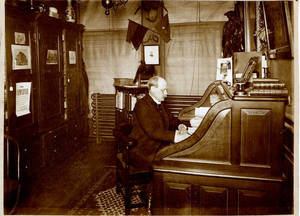 Robert R. McBurney in his 23rd Street YMCA Office, c. 1896