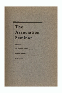 The Association Seminar (vol. 21 no. 6), March 1913