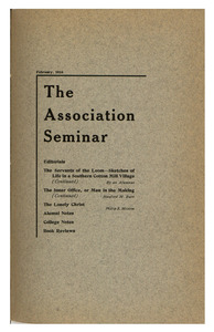 The Association Seminar (vol. 24 no. 5), February 1916