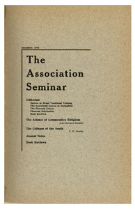 The Association Seminar (vol. 25 no. 3), December 1916
