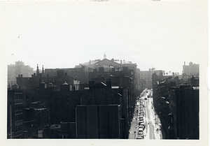 Hancock Street seen from atop the First Harrison Gray Otis House roof, distant view