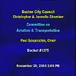 Committee on Aviation and Transportation hearing recording, November 29, 2005