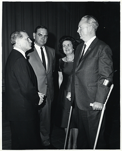 Governor John Volpe, Representative Joe Moakley, Mary Collins, and Mayor John F. Collins