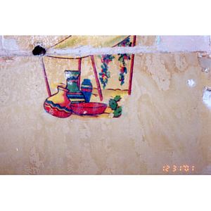 Fresco in wall