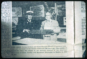 Chief Drew & Walter Lawrence, Town Managers