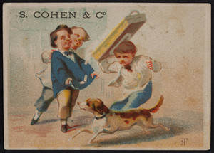 Trade card for S. Cohen & Co., dealers in fringes, passementerie & small wares, No. 9 Winter Street, Boston, Mass., undated